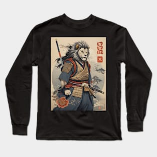 Samurai lion Long Sleeve T-Shirt